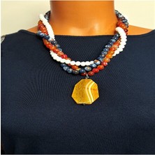 Asteria Elite Akik Jasper Nazardan Korunma, Denge ve Güç Kolyesi