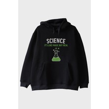 Nuugg Bilim Sihir Siyah Hoodie