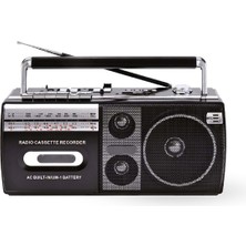 Aspartam Siyah Kaset Çalar - Bluetooth USB Tf Aux Fm Özellikli