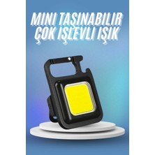 Marsilyan Işıldak USB Şarjlı Cep El Feneri Taşınabilir Mini LED Işık Çok Fonksiyonlu