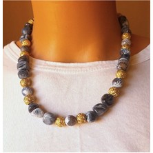 Asteria Elite Iri Kırık Akik Nazardan Korunma Denge ve Huzur Kolyesi