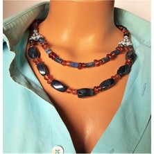 Asteria Elite Lapis Kehribar Nazardan Koruma ve Bereket Kolyesi