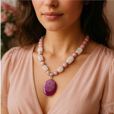 Asteria Elite Dumanlı Kuvars Jasper Denge, Koruma ve Pozitif Enerji Kolyesi