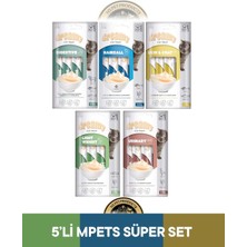 M-Pets Creamy Light Weight / Hairball / Urinary / Skin Coat / Digestive Fonksiyonel Kedi Krema Ödül Maması Seti 20x15 gr