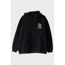 Nuugg Ho Ho Şapka Siyah Hoodie