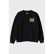 Nuugg Same Sarcasm Siyah Bisiklet Yaka Sweatshirt