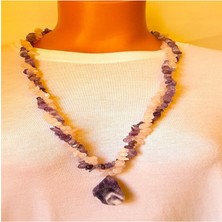 Asteria Elite Ametist Kuvars Ruhsal Uyanış, Netlik ve Huzur Uzun Kolyesi