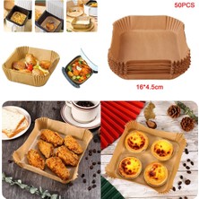Aspartam Büyük Boy Air Fryer Fritöz Pişirme Kağıdı 50 Adet