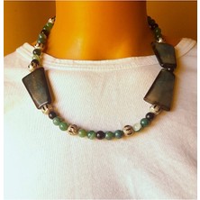 Asteria Elite Yeşil Akik Şifa Veren Nazara Karşı Etkili Kolye