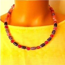 Asteria Elite Pembe Akik Mor Akik Nazardan Korunma ve Ruhsal Uyanış Kolye Bileklik Seti