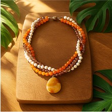 Asteria Elite Akik Havlit Kristal Nazardan ve Stresten Korunma Kolyesi