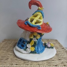 Es Dekor 17X19 Peri Cüce Ev Mumluk Seramik El Yapım