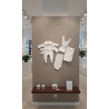 Kidzes Çiçek Nakışlı 7 Parça Yeni Doğan Hastane Çıkışı Kız Bebek (Ekru)