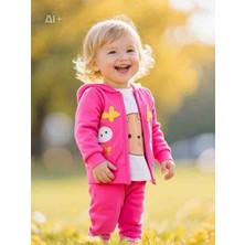 Eoxa Kız Çocuk Pembe 3lü Takım