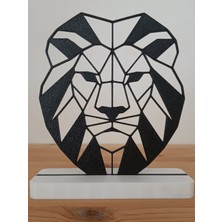Geometrik Aslan Başı Dekoratif Heykel