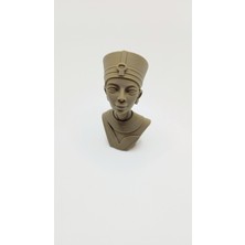 Nefertiti Stilinde Mısır Kraliçesi Büstü - 3D Baskı Dekoratif Figür (Pla)