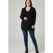 Modelist Krıstal Kumaştan Şık Büyük Beden Hırka