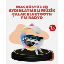 Marsilyan Bluetooth 5.0 Kablosuz Şarj Rampalı Fm Radyo ve Rgb Işıklı Hoparlör