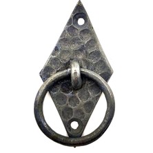 Pazarcan Antika Tarz Dekoratif Pirinç Dik Baklava Halka , Mobilya Kulbu - 82X41 Mm, Oksit