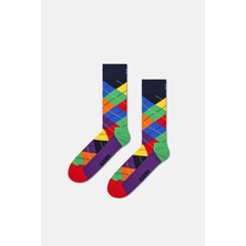 Happy Socks - Çok Renkli Karışık Desenli Pamuklu 4’lü Çorap Seti