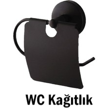 Tesitay Wc Kağıtlık Tuvalet Kağıtlığı Siyah Renk