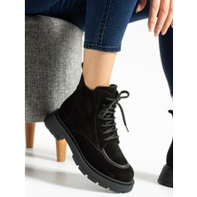 Aselin Ayakkabıları Kadın Bot & Bootie Süet Siyah