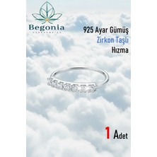 Begonia Accessories 925 Ayar Gümüş Zirkon Taşlı Hızma Kadınlar İçin Şık Tasarım