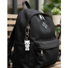 Winy Concept Beyaz Sevimli Tüylü Kedicik Charm & Anahtarlık - 3 cm Yerli Üretim