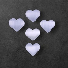 Zodyak Doğal Taş Selenit Doğal Taş Kalp