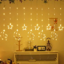 Near Shop Ay Yıldız Perde LED 10 Saçaklı