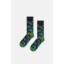 Happy Socks - Erkek Dağ Bisikleti Desenli Pamuklu Çorap