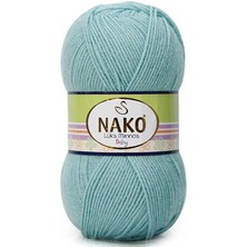 Nako Lüksminnoş (5 Adet) 10482 Azur Renk El Örgü Ipliği