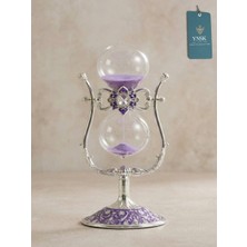 YNSK Luxury | Amethyst | Vintage Kum Saati, Ev Dekorasyonu, Zaman Ölçer | 30 Dk | 30X15 cm