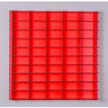 Mrtemur Pleksi Kapaklı Hotwheels Duvar Rafı, Matchbox Duvar Rafı, Akrilik Kapaklı Araba Rafı, Kırmızı