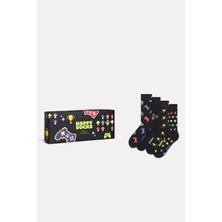 Happy Socks - Oyuncu Temalı Pamuklu 4’lü Çorap Seti