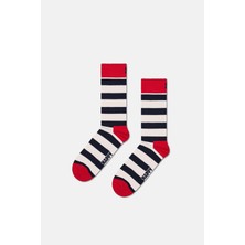 Happy Socks - Unısex Lacivert Klasik 4’lü Pamuklu Çorap Seti