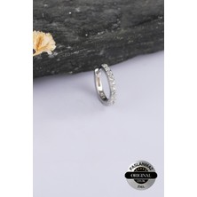 Lynare Minimal Pırlanta Işıltılı Zirkon Taşlı Tekli Romantik Halka Küpe 1 Adet