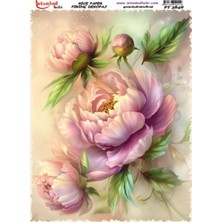 E Hobici Pirinç Dekopaj Kağıdı 30X42CM PT-3846 Çiçek