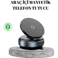 Mulvxkrg KRG02 Vakumlu Vantuzlu Mıknatıslı Telefon Tutucu 360 Derece Döner (Mulvix)