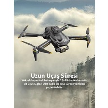 Yollayenilensin S9 Drone 4K Kamera WiFi FPV Katlanabilir Uzaktan Kumandalı Mini Quadcopter Akıllı Drone