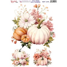 E Hobici Koyu Zemin Sulu Transfer Kağıdı 25X35CM KST-144 Bal Kabağı