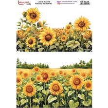 E Hobici Pirinç Dekopaj Kağıdı 30X42CM PT-1472 Ayçiçeği