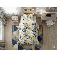 Tekstil Vagonu Tek Kişilik Lastikli Nevresim Takımı 2 Yastık Kılıflı Yumuşak Dokulu