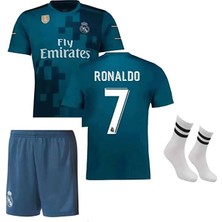 Alaturka Mix 2018 Turkuaz-Mavi Cristiano Ronaldo Çocuk Forması Şort Çorap Bileklik 4'lü Set