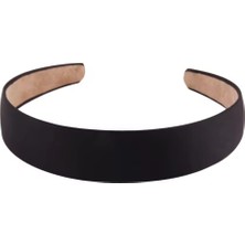 Hobiceyiz Saten Taç Kalın 3 cm 5 Adet Siyah Renk