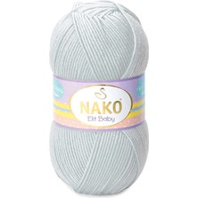 Nako Elit Baby (5 Adet) 4672 Açık Gri Melanj El Örgü Ipliği