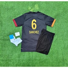 Alaturka Mix 'gâlatâsarây 2024/25 Yeni Sezon Siyah D'a.v.i.d.s.o.n S.a.n.c.h.e.z Çocuk Özel Forması 4'lü Set