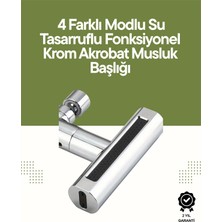Marsilyan Krom Musluk Başlığı | 4'ü 1 Arada Su Çıkışı | Kolay Montajlı