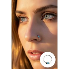 Begonia Accessories 925 Ayar Gümüş Mavi Toplu Halka Hızma, Küpe Olarak Kullanıma Uygundur