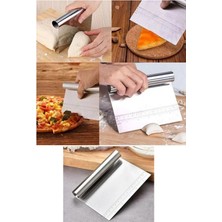 Zuzu Made Ölçülü Komple Paslanmaz Çelik Büyük Boy Hamur Kesme Spatulası Pasta Spatulası